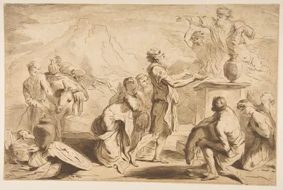 The Sacrifice of Noah by Франческо Бартолоззи, 1765 — digital art print download