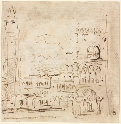 Piazza San Marco with Doges' Palace by Франческо Гуарди, 1773–1778 — digital art print download