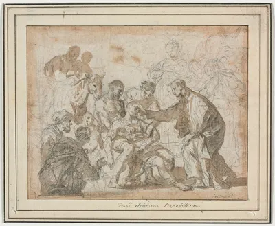 A Miracle of Saint Maurus by Франческо Солимена, 1697–1708 — digital art print download