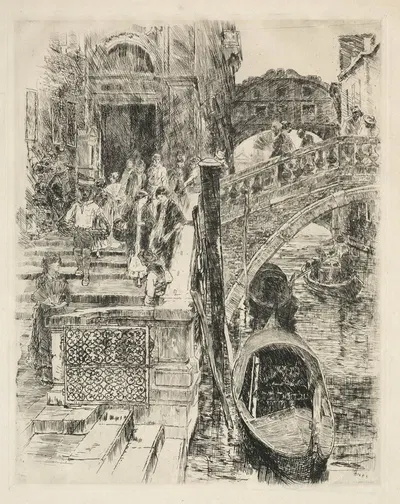 Bridge of Sighs, Venice by Фрэнк Дювенек, 1883 — digital art print download