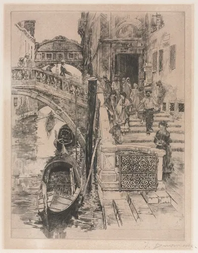 The Bridge of Sighs by Фрэнк Дювенек, 1885 — digital art print download