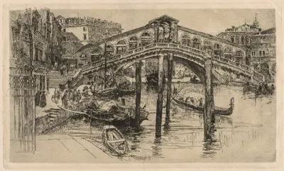 The Rialto, Venice by Фрэнк Дювенек, 1883 — digital art print download