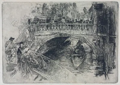 Venetian Bridge by Frank Duveneck, 1884 — digital art print download