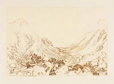 Бен Артур, Шотландия by Сэр Фрэнк Шорт, 1884 — digital art print download