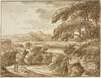 Landscape by Франц Кобелл, c 1780 — digital art print download