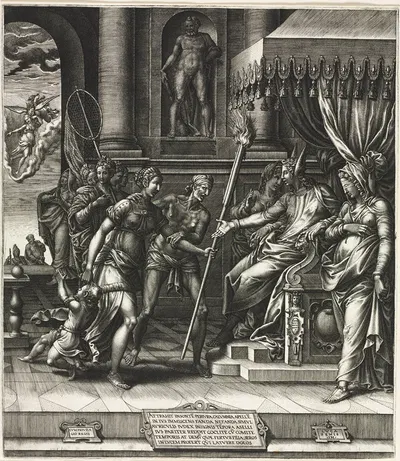 The Calumny of Apelles by Giorgio Ghisi, 1560 — digital art print download