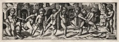 Frieze of Children Dancing to a Bag-pipe by Giorgio Reverdino — digital art print download
