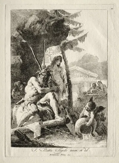 Figures Fluviales by Джованни Доменико Тьеполо — digital art print download