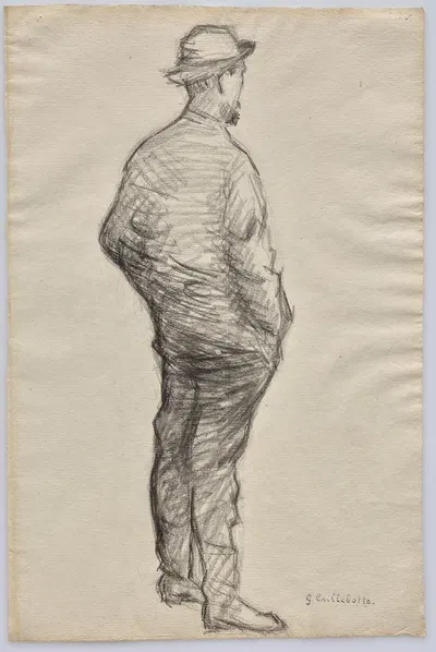 Study of a Man with Hands in His Pockets by Гюстав Каййботт, 1893 — digital art print download