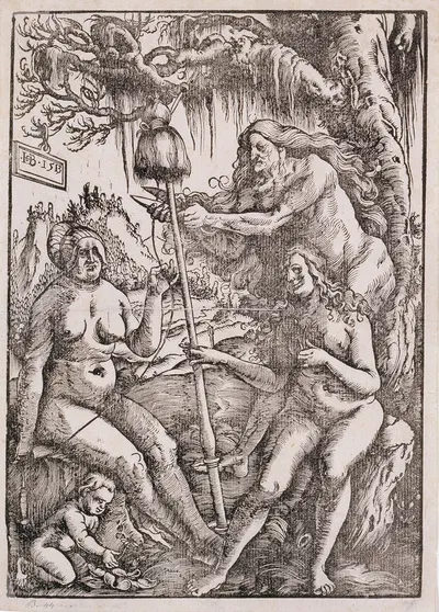 The three fates by Hans Baldung, 1513 — digital art print download