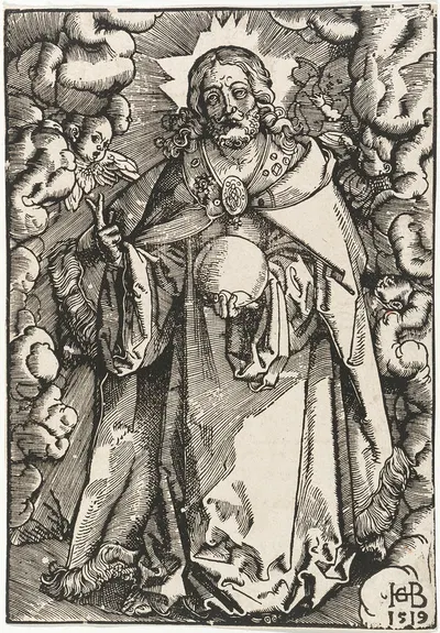 Christ in the angelic glory with the globe by Hans Baldung, 1519 — digital art print download