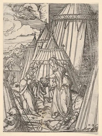 Judith and Her Maid Putting the Head of Holofernes into a Bag by Ганс Бургкмайр Старший — digital art print download