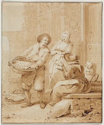 The Fish Monger by Хендрик Мейер — digital art print download