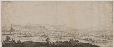 Landscape with the Village of Schenkenschanz, Gelderland by Херман Сафлевен — digital art print download