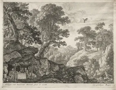 Landscape with Sts. Paul and Anthony by Герман ван Свейнвелт — digital art print download