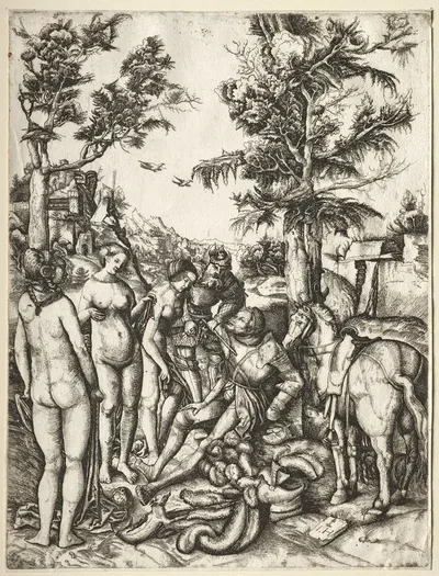 Judgment of Paris by Иероним Хопфер — digital art print download