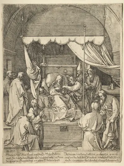 The Death of the Virgin by Иероним Хопфер — digital art print download