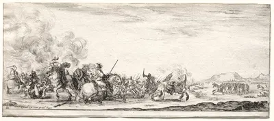 Cavalry Skirmish by Исраэль Эньриет, c. 1641 — digital art print download