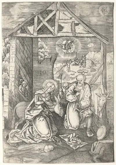 The nativity by Якоб Бинк — digital art print download