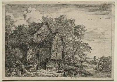 The Little Bridge by Якоб ван Руйсдал, c. 1650 — digital art print download