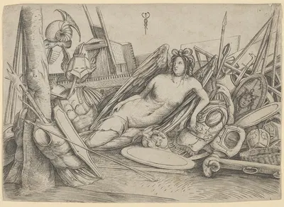 Victory reclining amid trophies by Jacopo de' Barbari — digital art print download