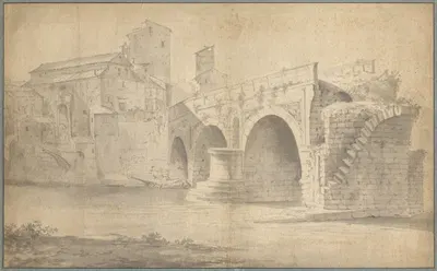 View of the Ponte Rotto, Rome by Jan Asselyn — digital art print download