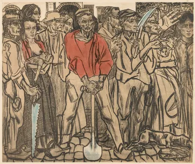 A Group of Laborers by Ян Тoorоп, 1899 — digital art print download