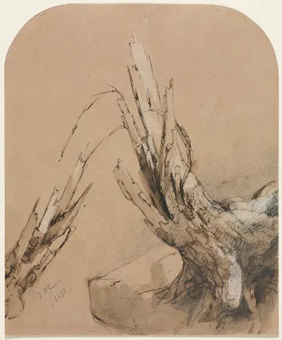 A Blasted Tree by Джаспер Фрэнсис Кропси, 1851 — digital art print download