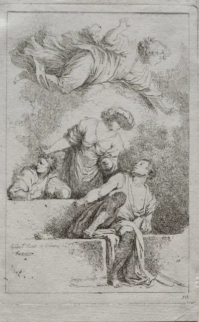 The Disciples at the Tomb by Жан-Оноре Фрагонар, 1764 — digital art print download