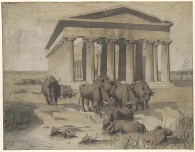 Paestum by Жан-Леон Жерома — digital art print download