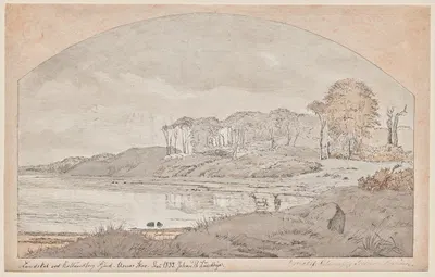 Asnæs Skov, Bay at Kalundborg Fjord by Йохан Томас Лундбю, 1839 — digital art print download