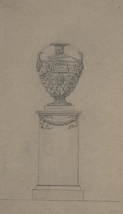 Design for a Tomb with an Urn by Иоганн Готфрид Шадов — digital art print download