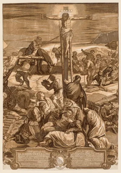 Crucifixion by John Baptist Jackson, 1741 — digital art print download