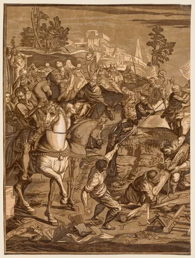 Crucifixion by John Baptist Jackson, 1741 — digital art print download