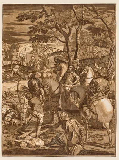 Crucifixion by John Baptist Jackson, 1741 — digital art print download