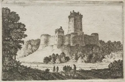 Borthwick Castle from the East by John Clerk of Eldin, c. 1770 — digital art print download