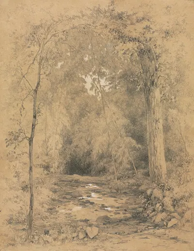 Forest Interior by Джон Генри Хилл, c. 1870 — digital art print download