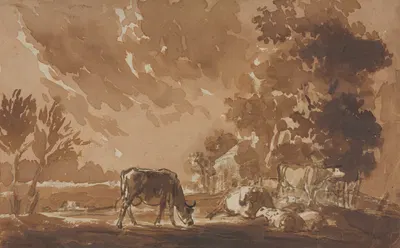 Landscape with Cattle by Jules Dupré — digital art print download