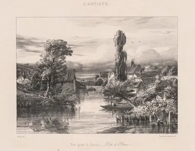 View taken at Alençon (Vue Prise à Alençon) by Jules Dupré, 1839 — digital art print download