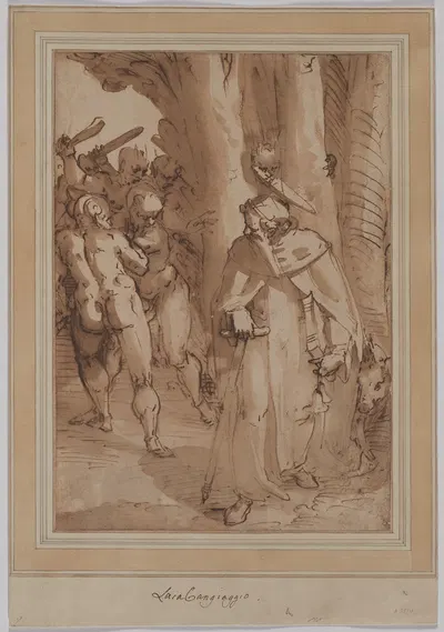 Temptation of Saint Anthony by Luca Cambiaso — digital art print download