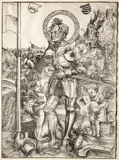 Saint George Standing by Lucas Cranach the Elder, 1506 — digital art print download