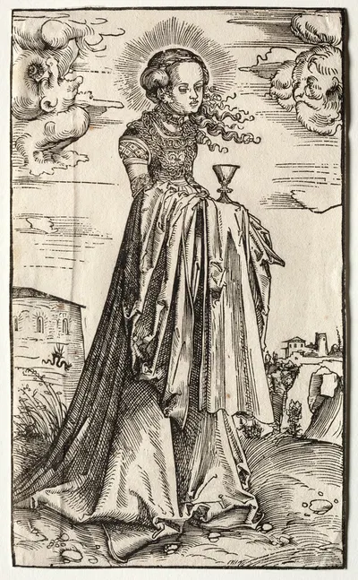 St. Barbara by Lucas Cranach the Elder — digital art print download