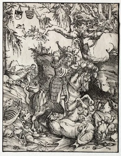 St. George Slaying the Dragon by Lucas Cranach the Elder — digital art print download