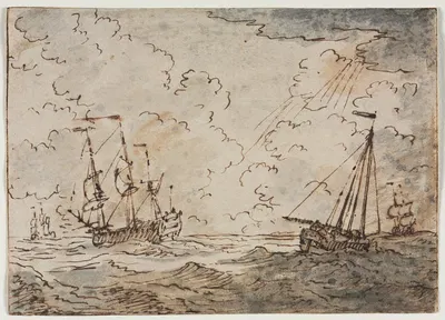 Ships at Sea by Людольф Бахуизен — digital art print download