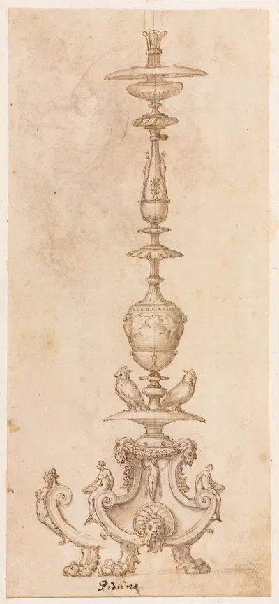 Design for a Candlestick by Luzio Romano — digital art print download
