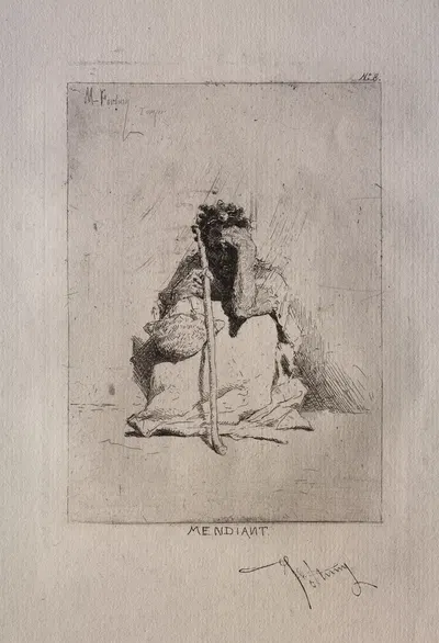 Beggar by Мариано Фортунь Марсаль, c. 1862 — digital art print download