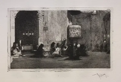 Saint Joseph Church, Madrid by Mariano Fortuny Marsal — digital art print download
