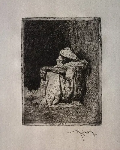 Seated Arabian by Мариано Фортунь Марсаль — digital art print download