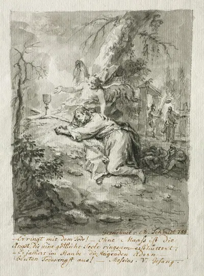 Christ on the Mount of Olives by Мартин Иоганн Шмидт, 1788 — digital art print download