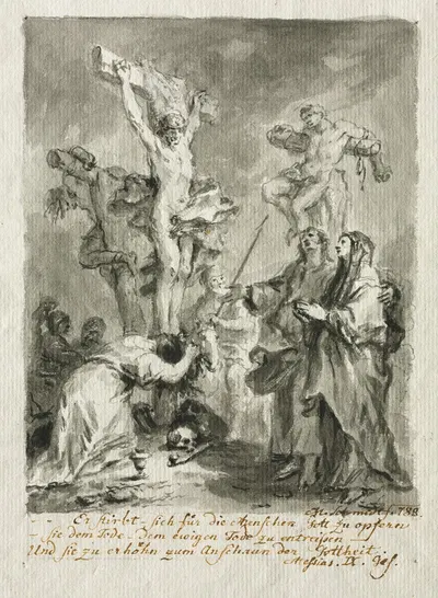 The Crucifixion by Мартин Иоганн Шмидт, 1788 — digital art print download